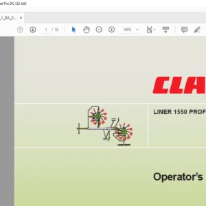 CLAAS LINER 1550 PROFIL Operator's Manual - PDF DOWNLOAD